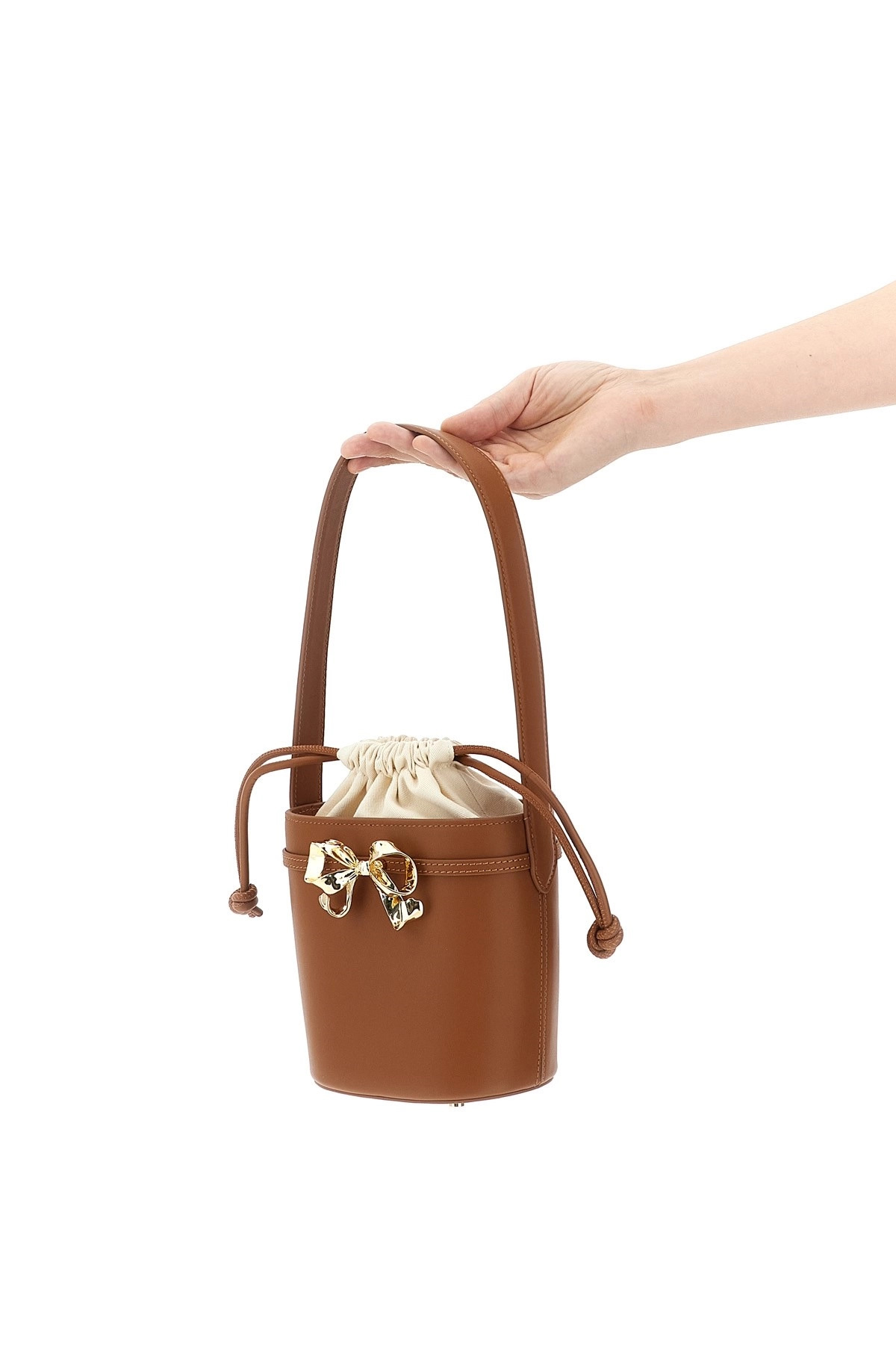 'Brown leather shoulder bow bag' shoulder bag - 2