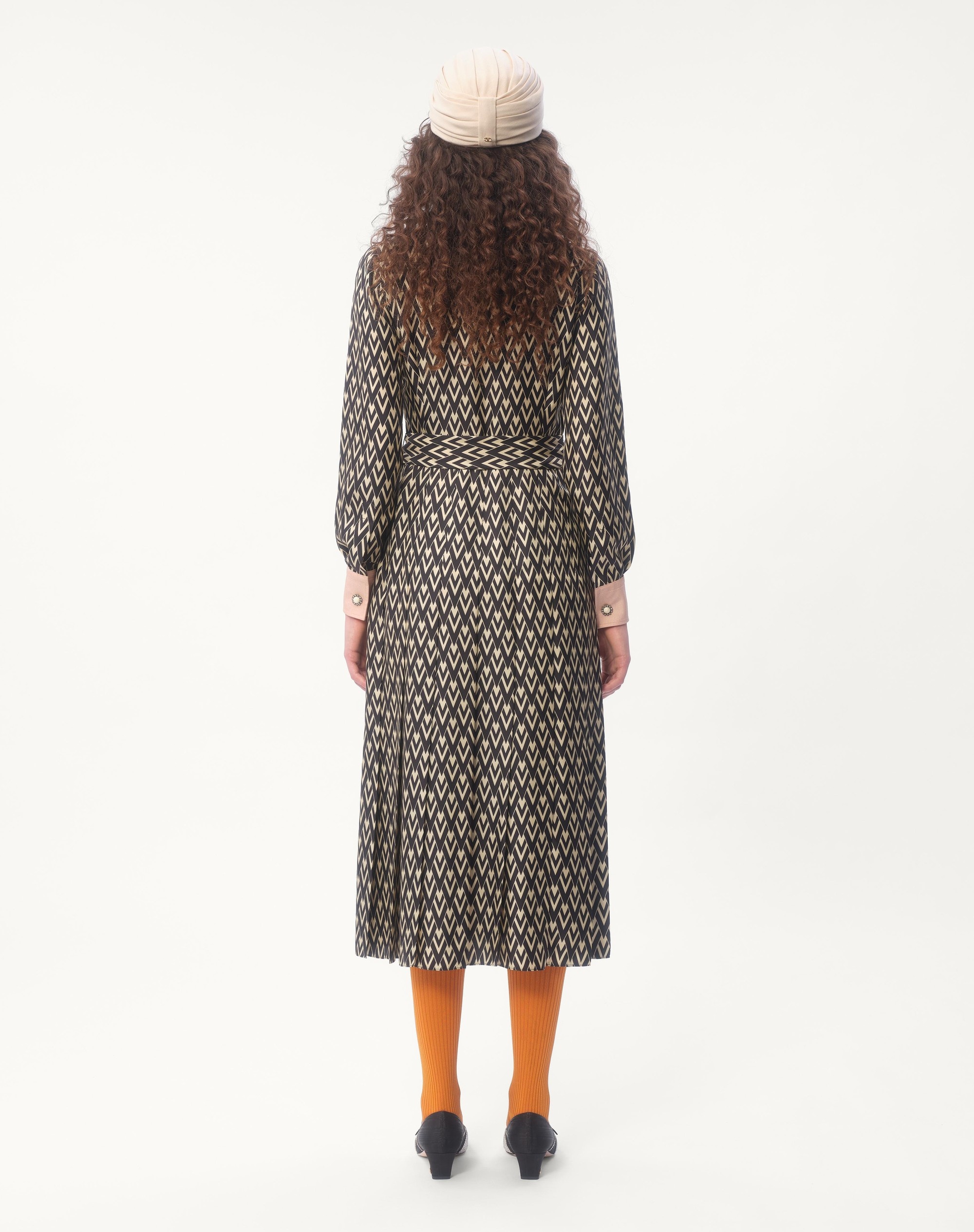 TWILL TOUTE LA V MIDI DRESS - 9