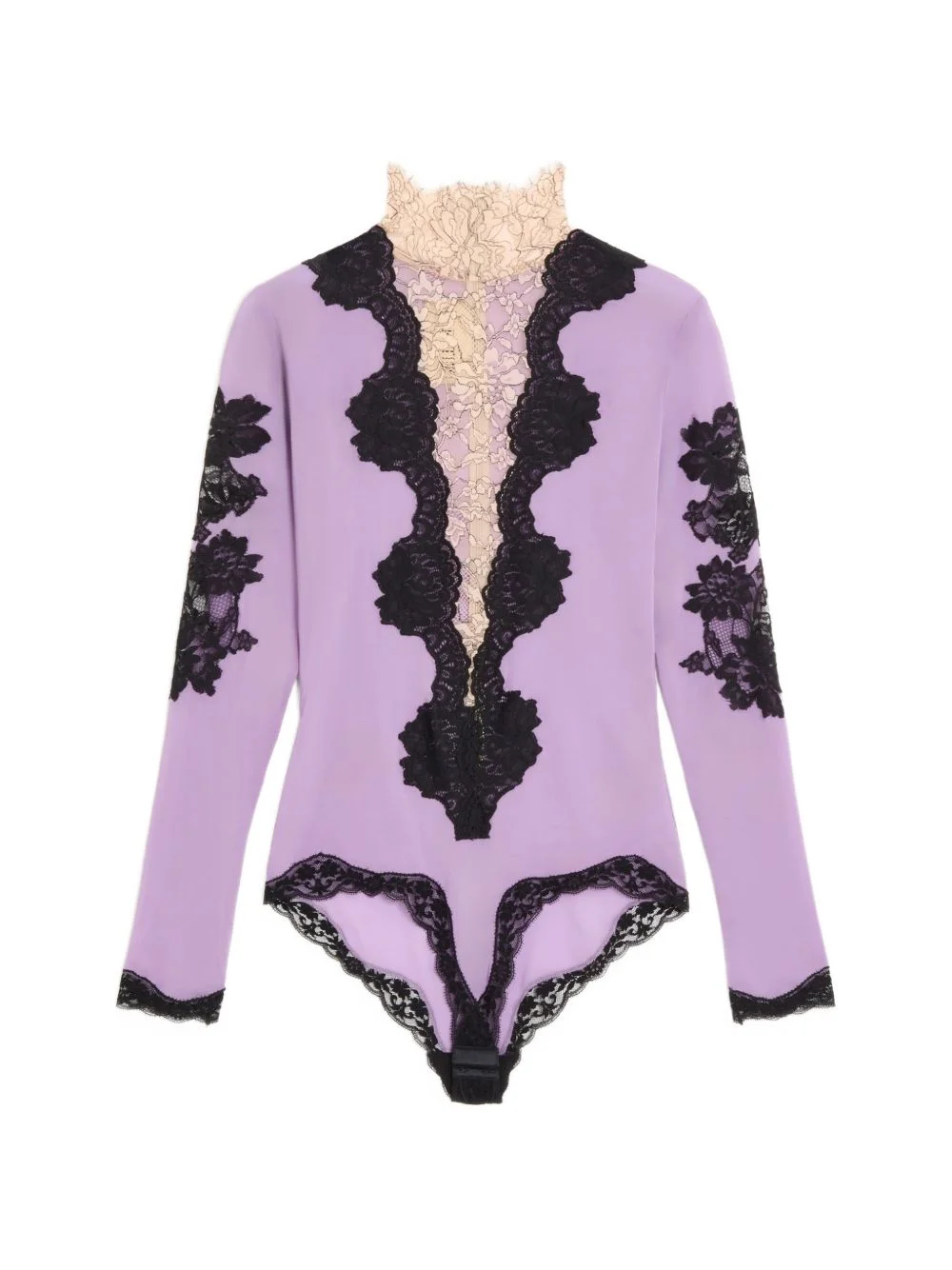 jersey bodysuit with lace - 1
