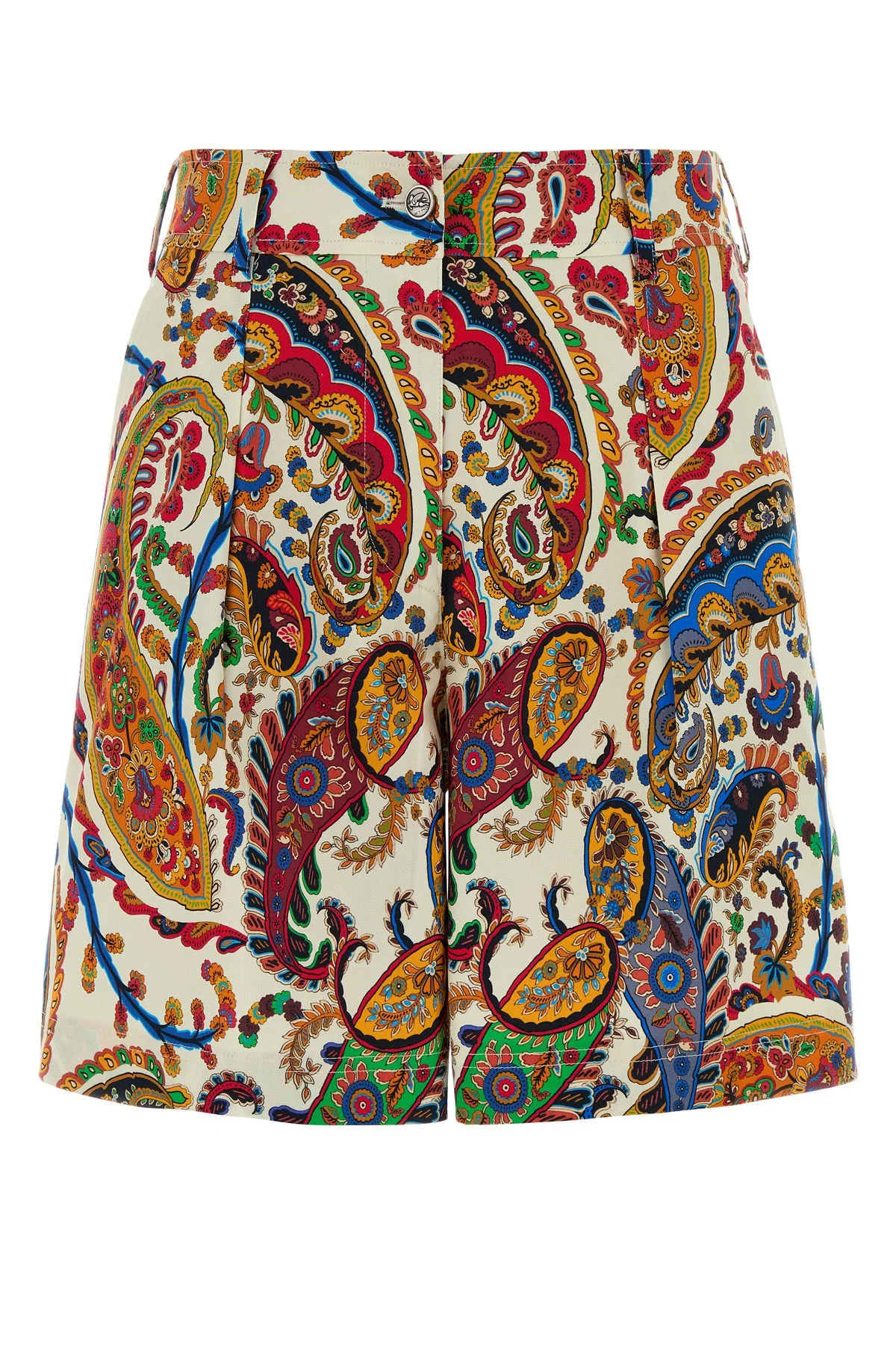 Printed stretch cotton shorts - 1
