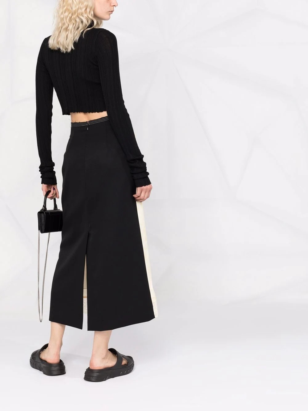 mock-neck cropped jumper - 6