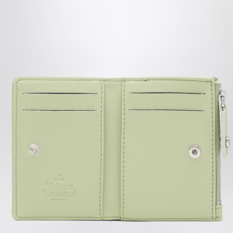 Wallet with Orb logo in pastel green 3