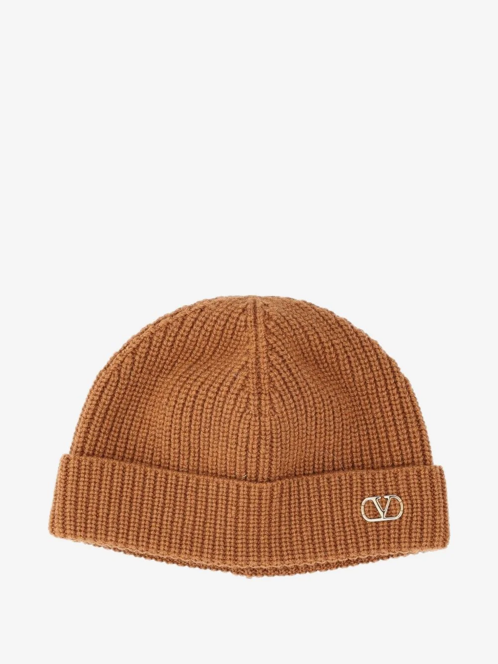 VLogo ribbed beanie hat - 1