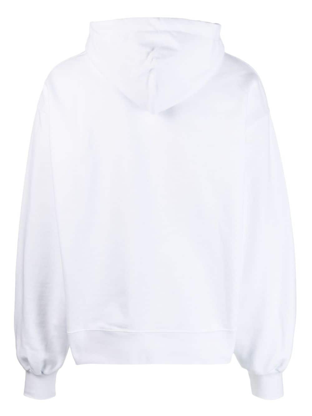 logo-print cotton hoodie - 2