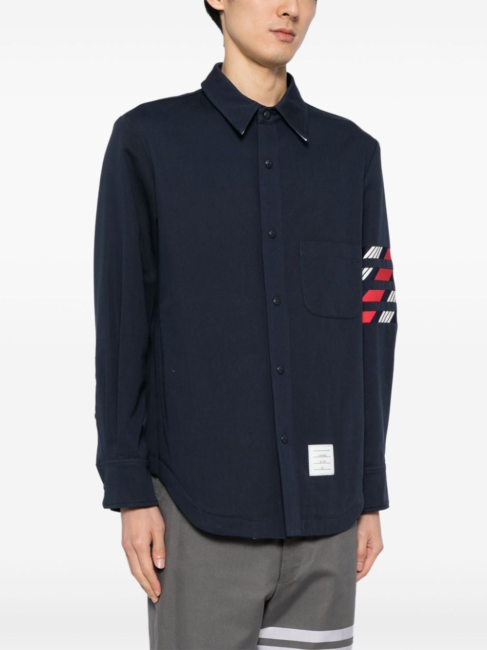 4-Bar cotton shirt jacket - 3