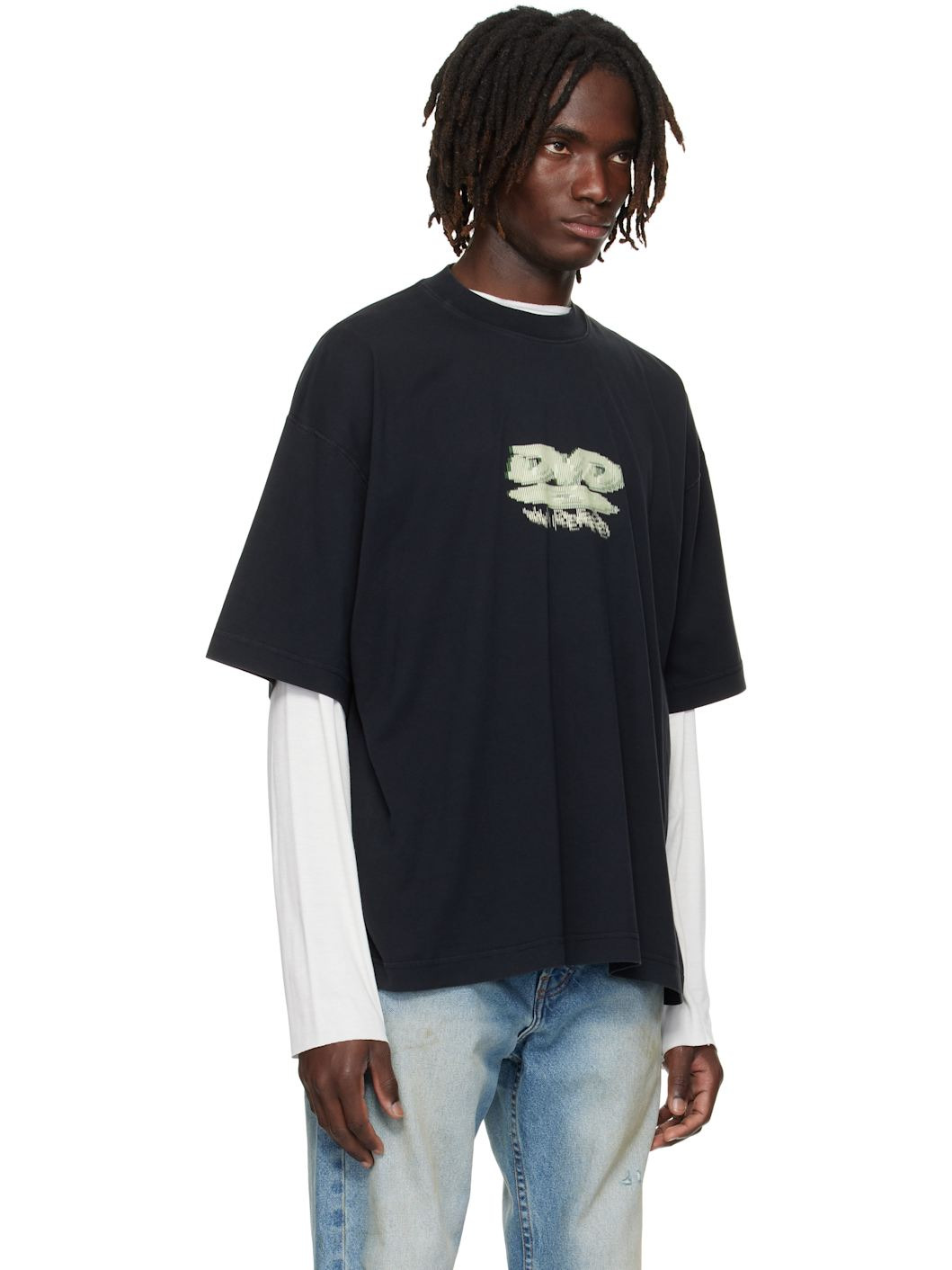 Black 'DVD' Regular T-shirt - 2