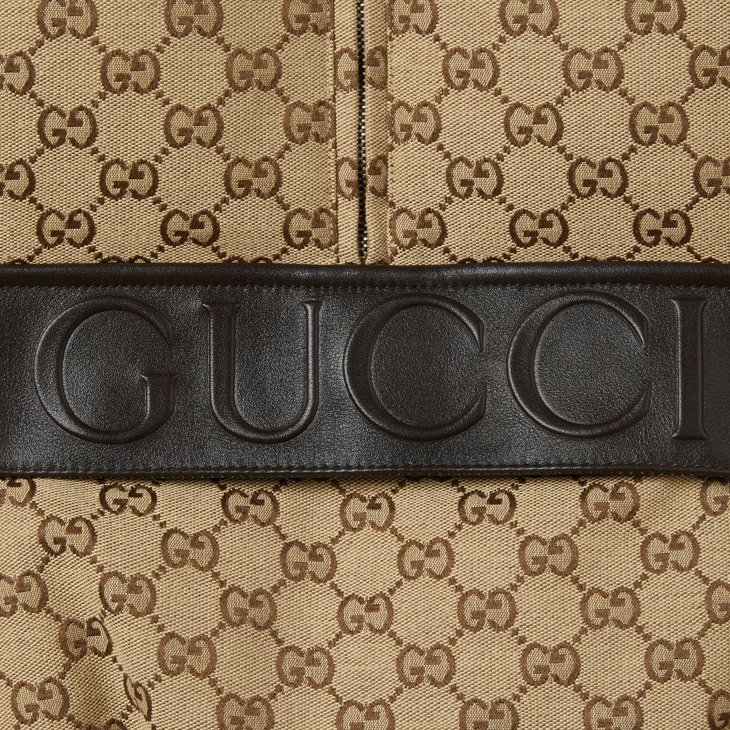 GG canvas gilet with leather label - 7