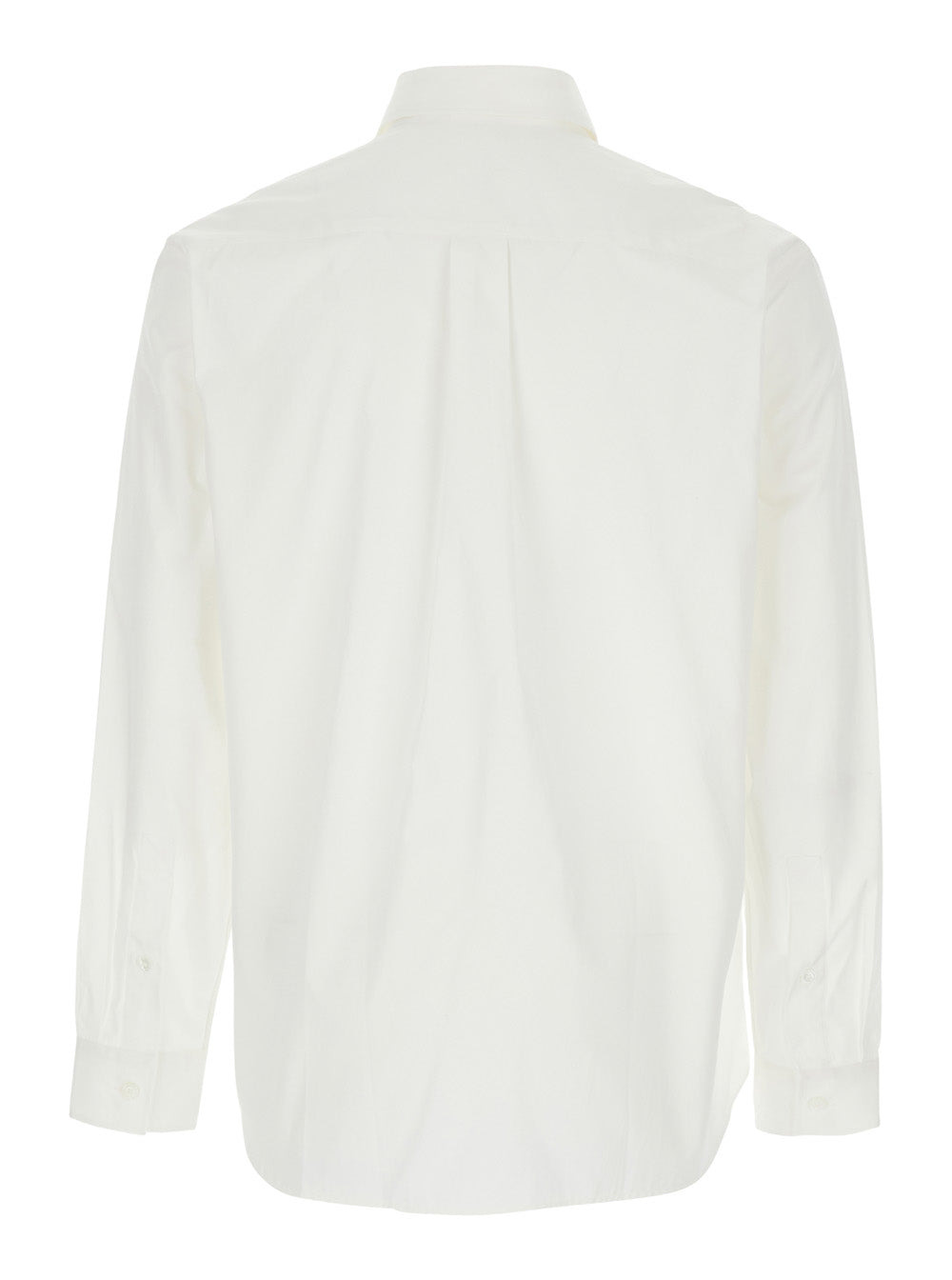 Burberry Men White Shirt With Classic Collar And Embroidered Logo On The Front In Cotton Man - 2