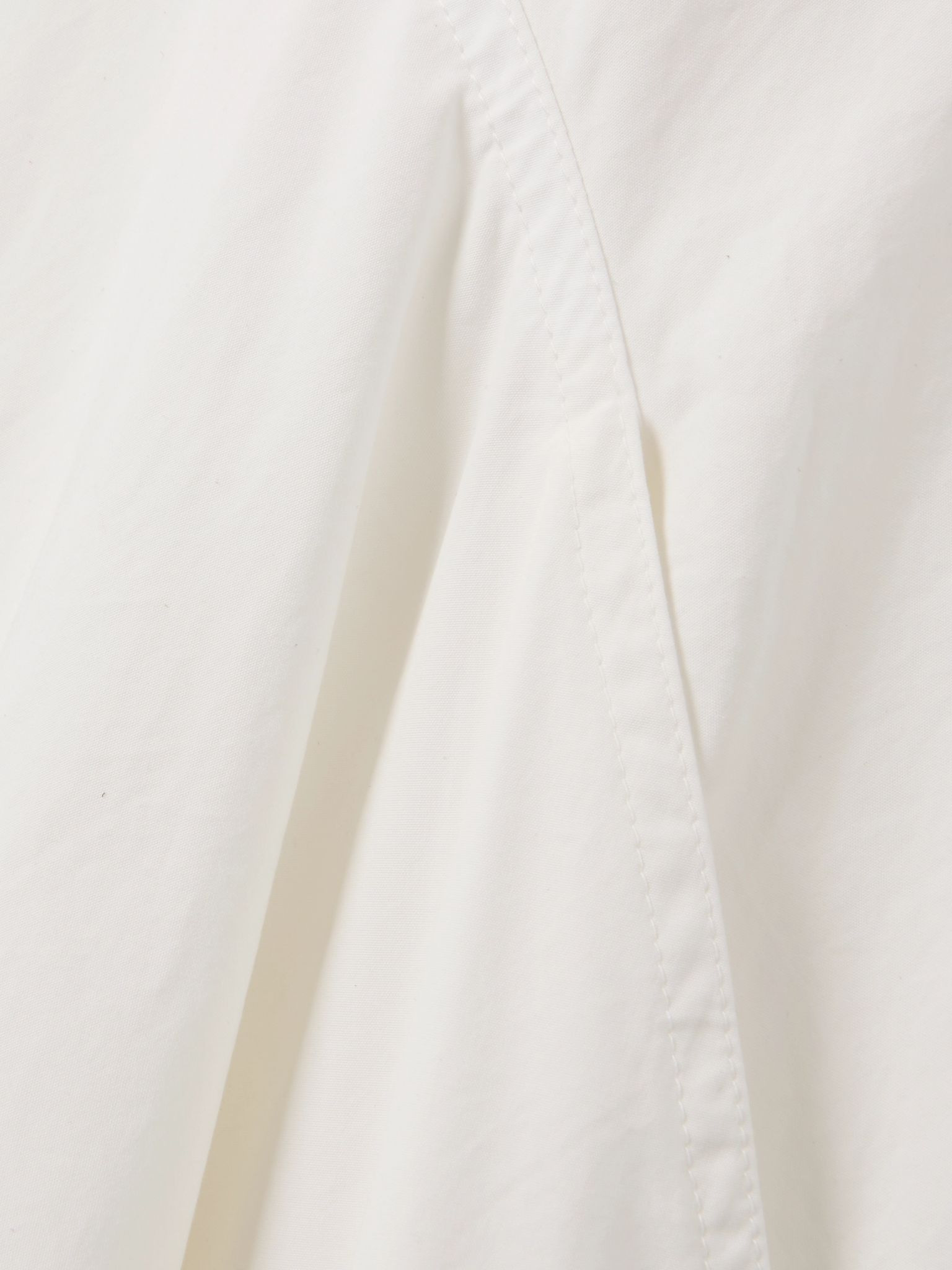 Embellished pleated cotton-blend poplin midi dress Off-white - 4