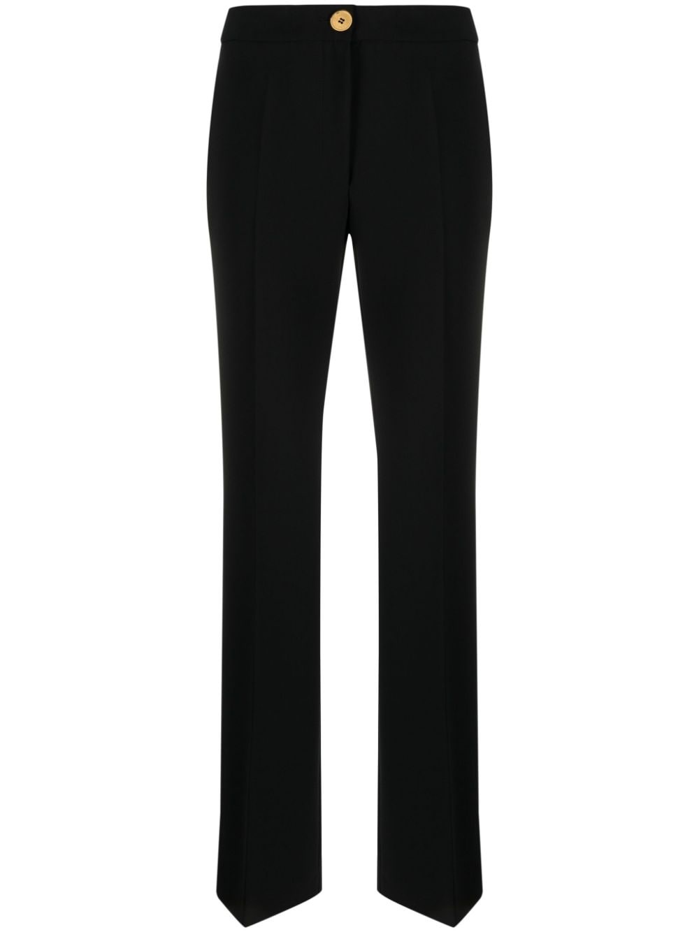 pressed-crease button-fastening tailored trousers - 1