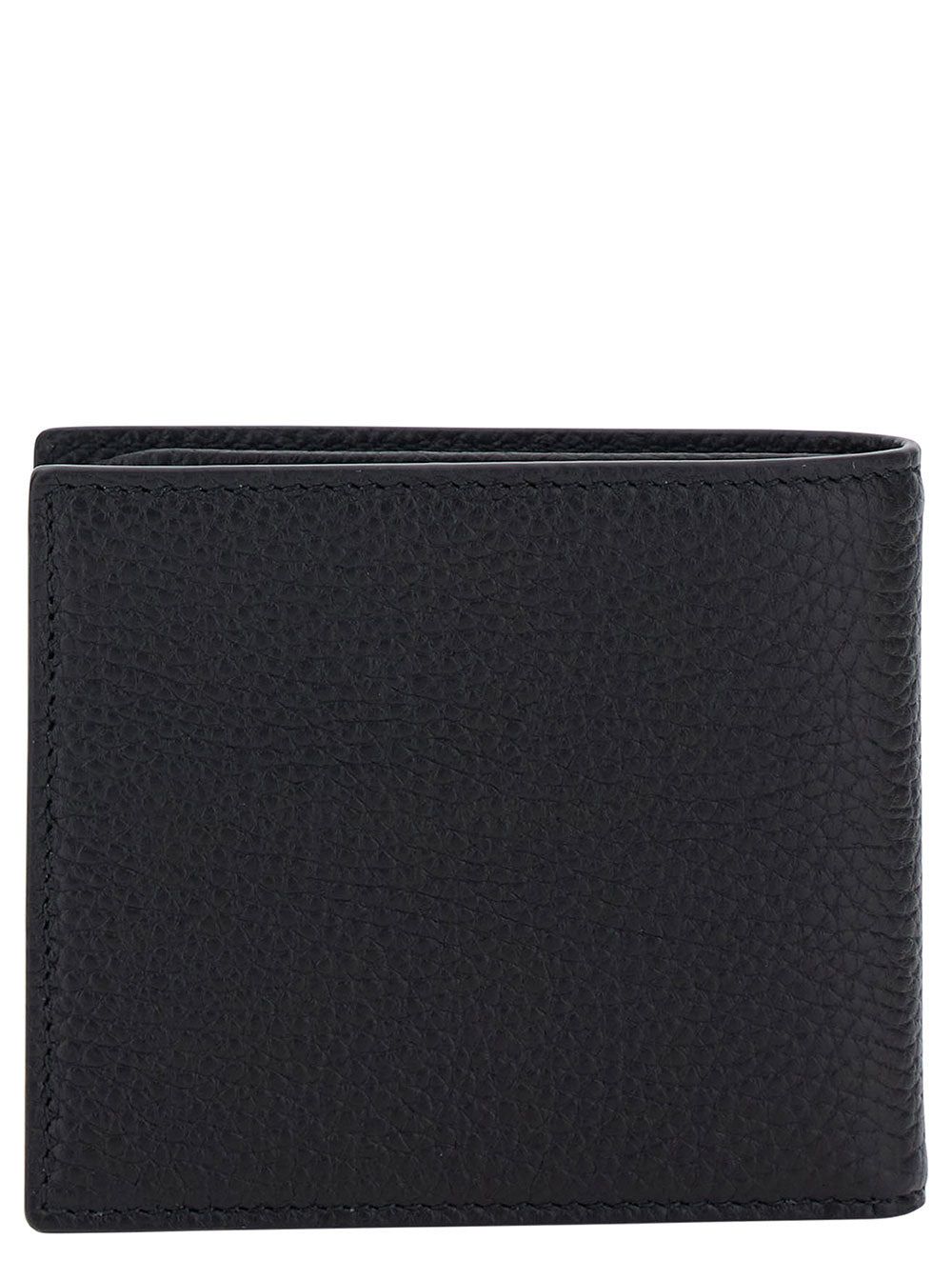 Gucci Men Black Bi-Fold Wallet With Logo Detail In Hammered Leather Man - 3