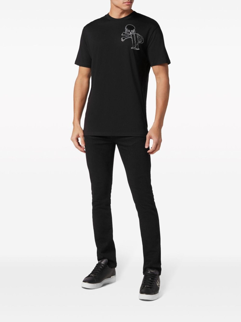 PHILIPP PLEIN rhinestone-embellished cotton T-shirt outlook