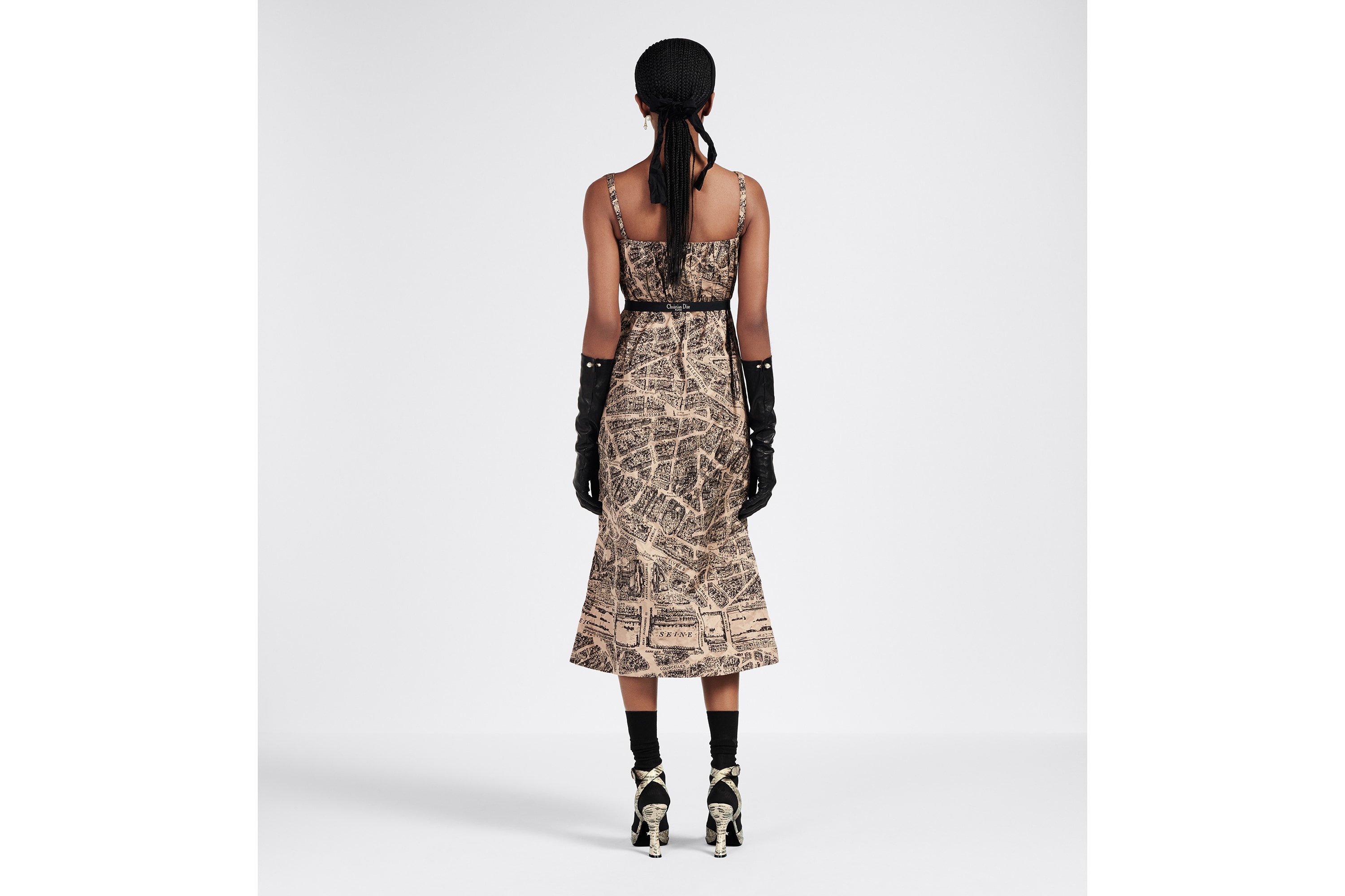 Belted Mid-Length Dress - 7