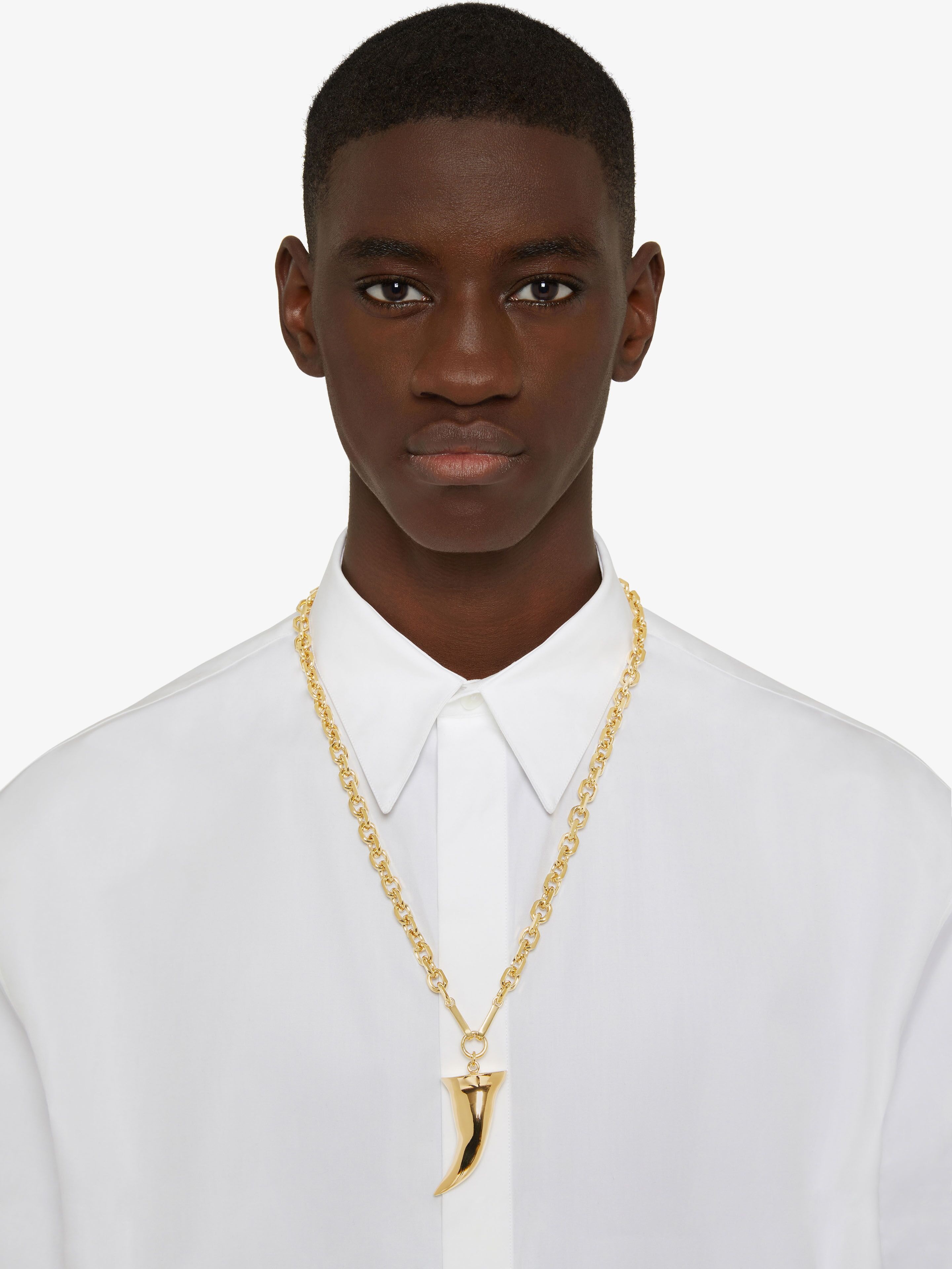 HORN NECKLACE IN METAL - 4
