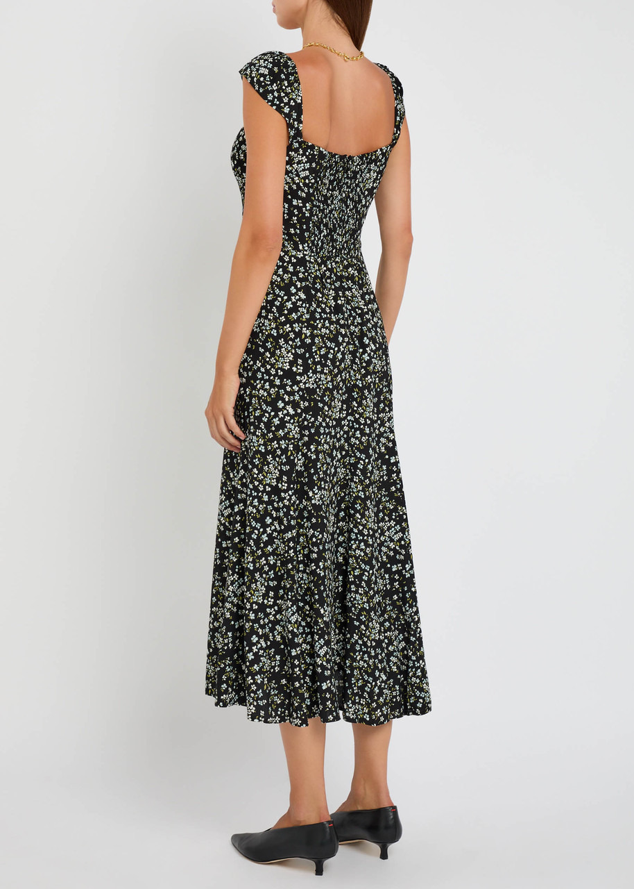 Reformation Bryson Floral-print Crepe Midi Dress - 3
