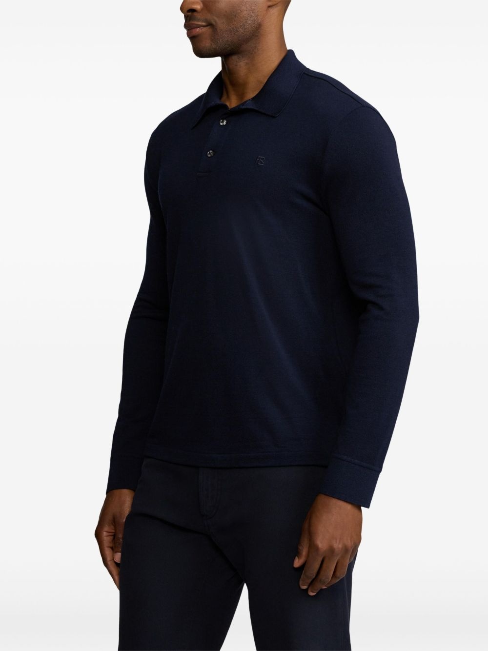 logo-embroidered polo shirt - 3