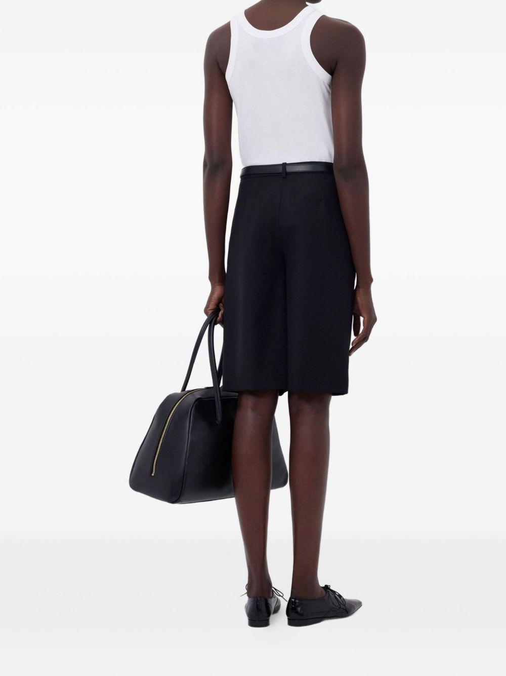 pleated wool shorts - 5