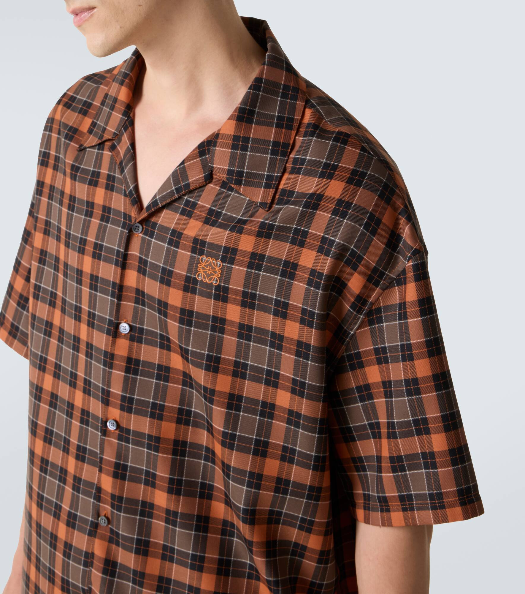 Anagram plaid bowling shirt - 5