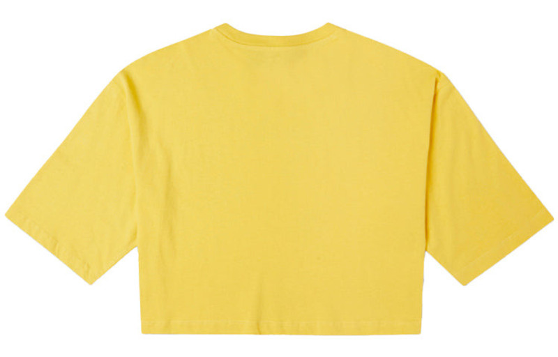 Converse (WMNS) Converse NOTEBOOK DOODLE OS CROP Tee GOLD STRAW Yellow 10022825-A01 outlook