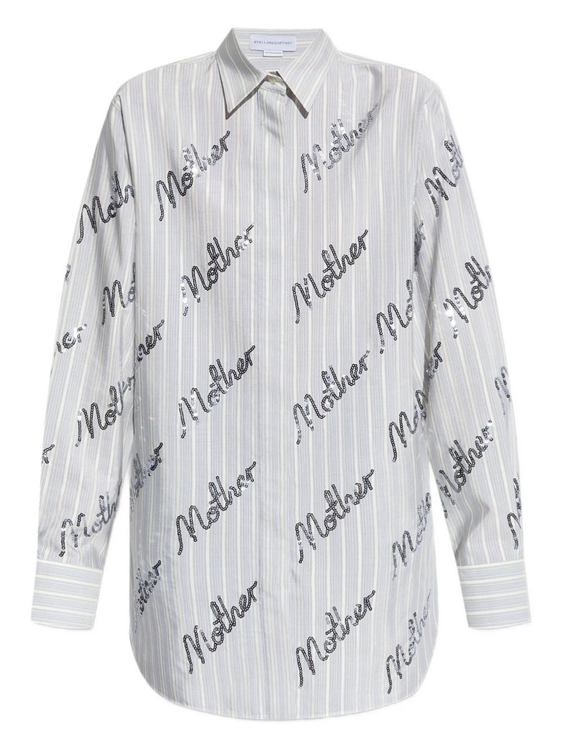 sequin-embellished striped shirt 1
