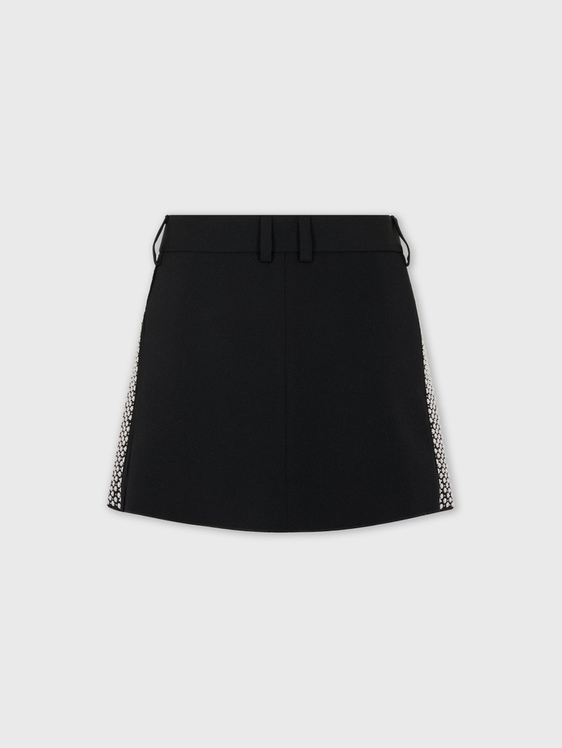 rabanne EMBROIDERED MINI SKIRT IN WOOL GRAIN DE POUDRE outlook