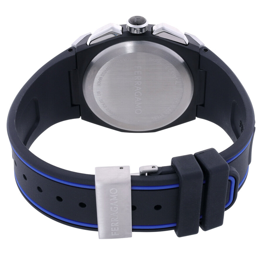 Ferragamo Edge Chronograph Quartz Black Dial Men's Watch SFK200123 - 3