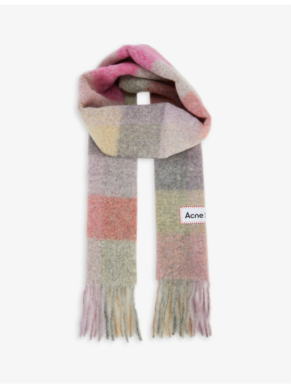 Vally checked wool-blend scarf - 1