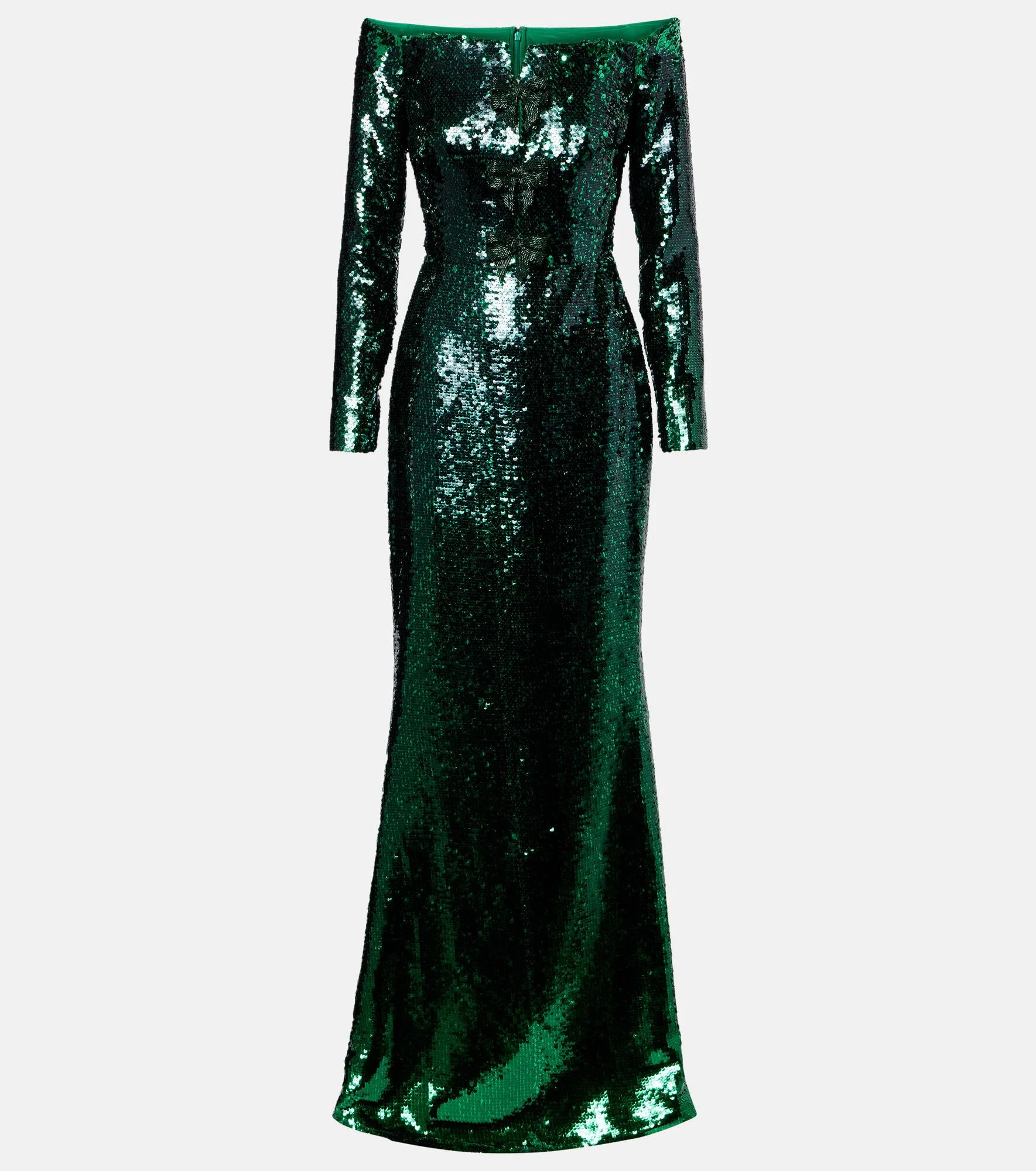 Sequined off-shoulder gown - 1