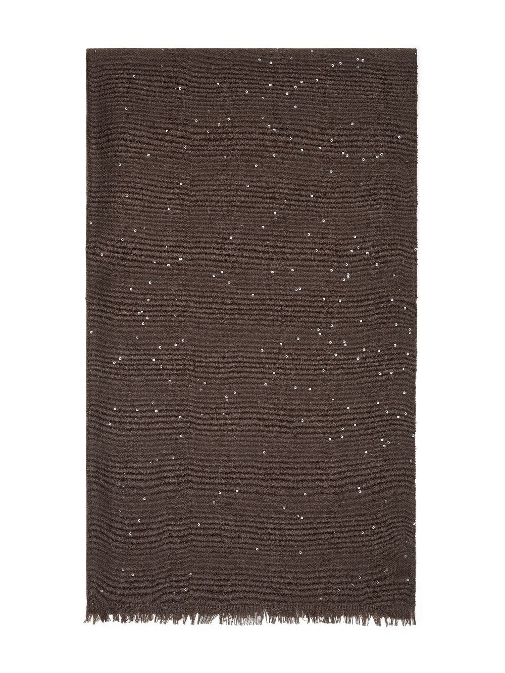 sequin-embellished scarf - 1