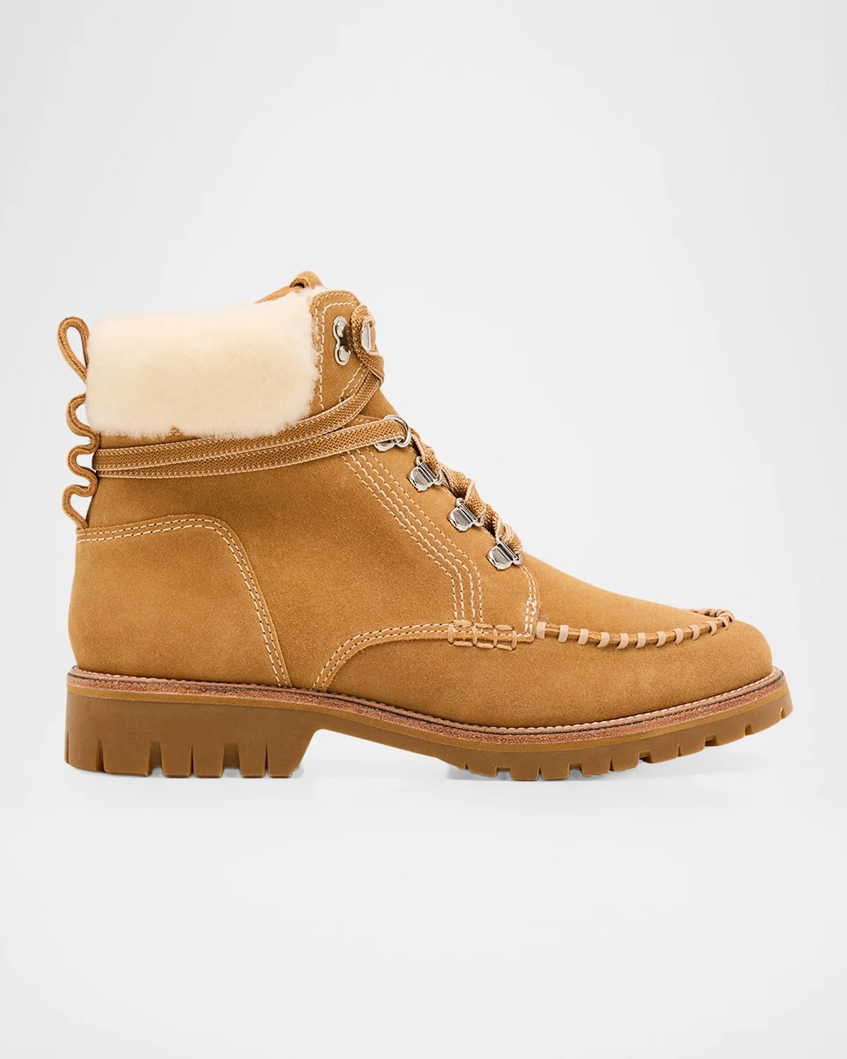 Cameron Suede Shearling Hiking Boots - 1