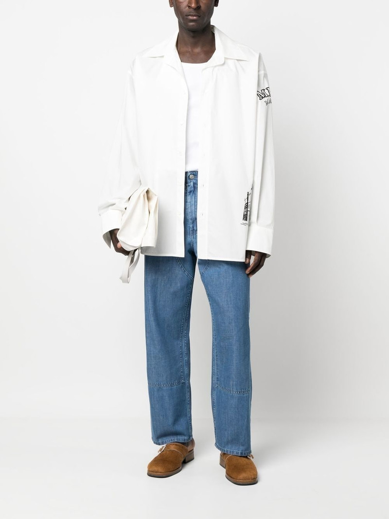 MM6 Maison Margiela straight-leg cut trousers outlook