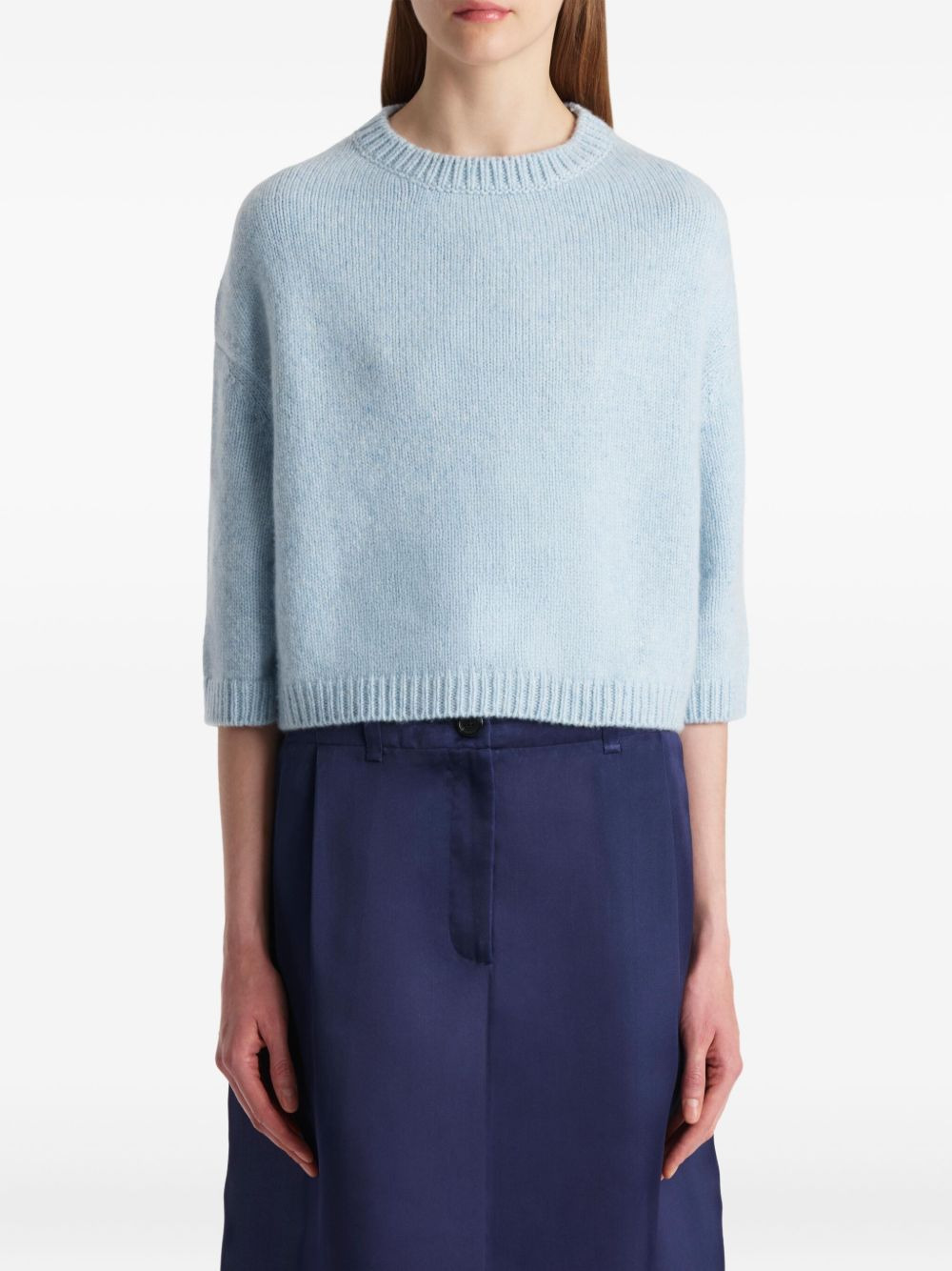 Sabina crew-neck cropped sweater - 3