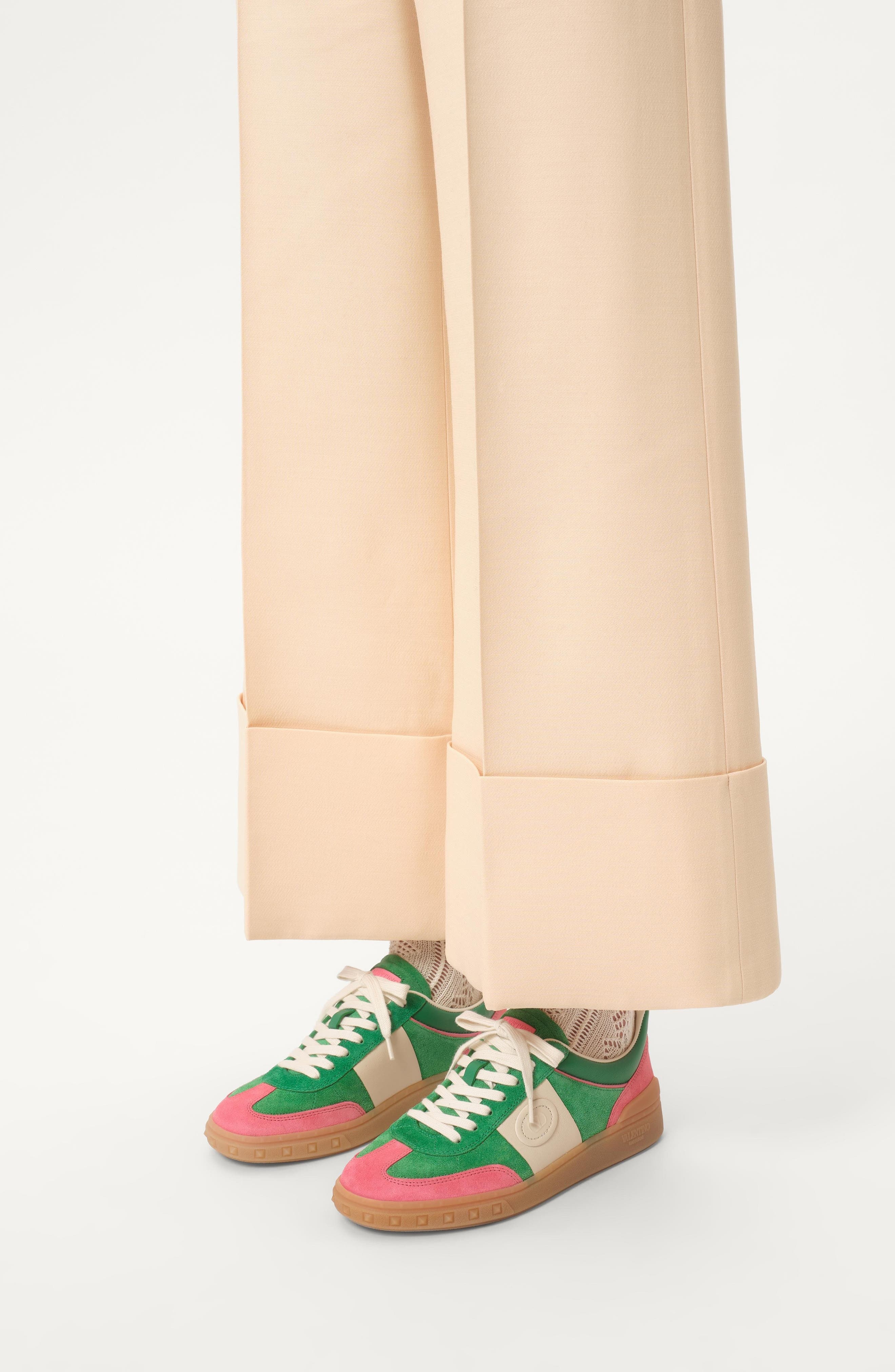 Valentino Garavani Upvillage Low Top Sneaker in Green/Pink at Nordstrom - 2