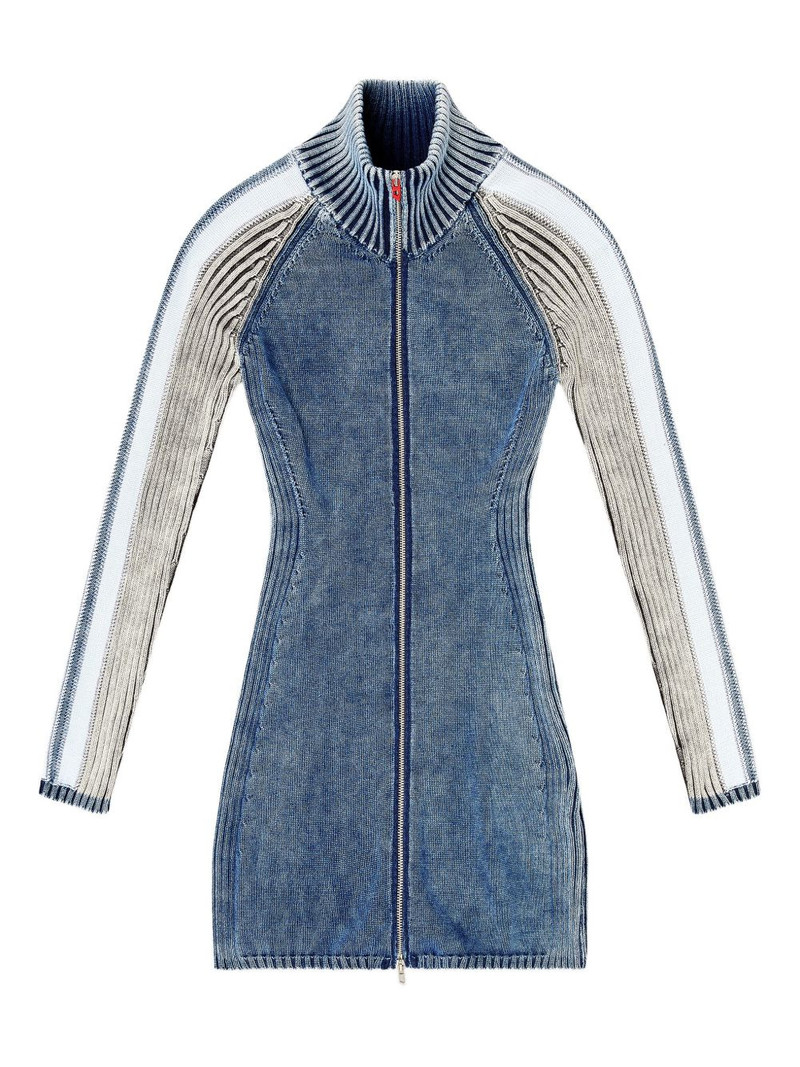 M-Estelle ribbed zip mini dress 1