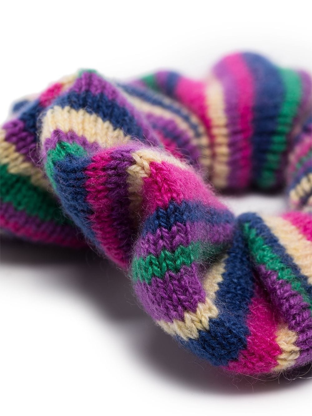 striped cashmere scrunchie - 3