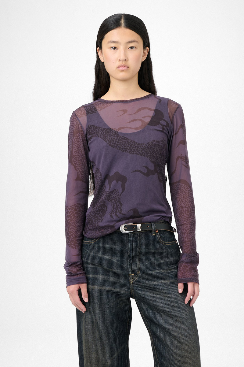 Super Slim Longsleeve Abstract Raisin Snake Print 3