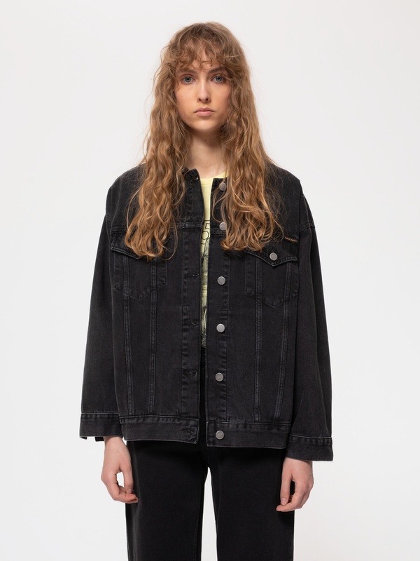 Elin Black Trace Denim Jacket - 3