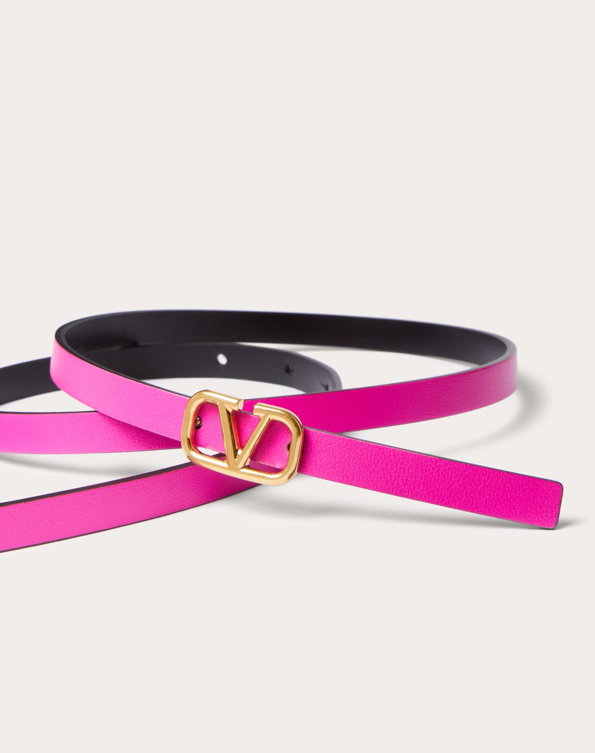 VLogo Signature 10 reversible leather belt in multicoloured - Valentino  Garavani