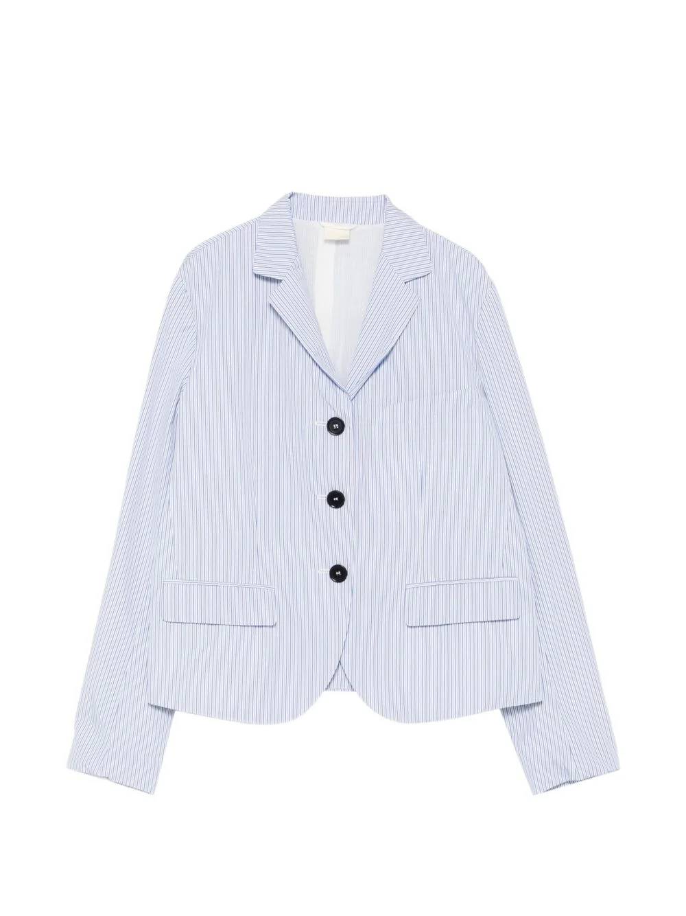 striped button blazer - 1