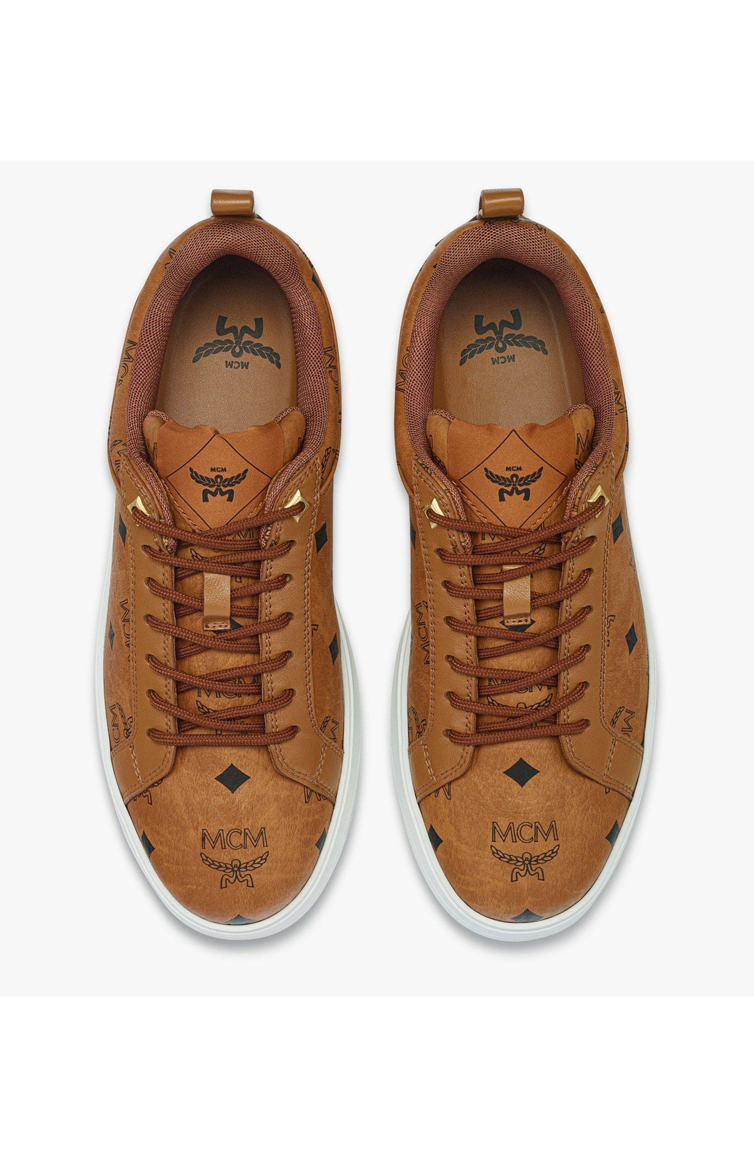 MCM Neo Terrain Lo Sneakers in Visetos in Cognac at Nordstrom - 5