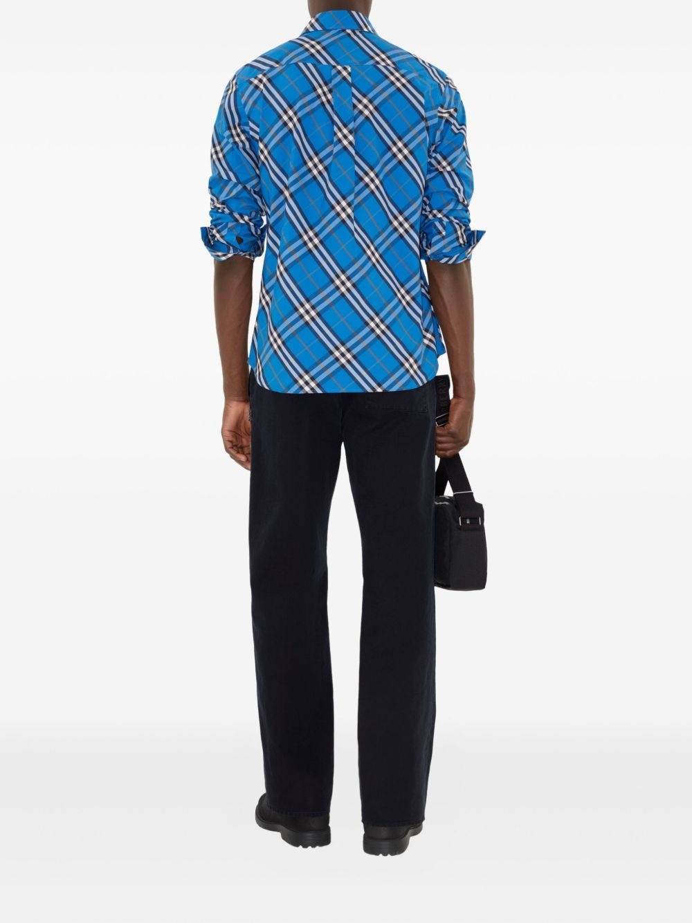 checked cotton shirt - 3