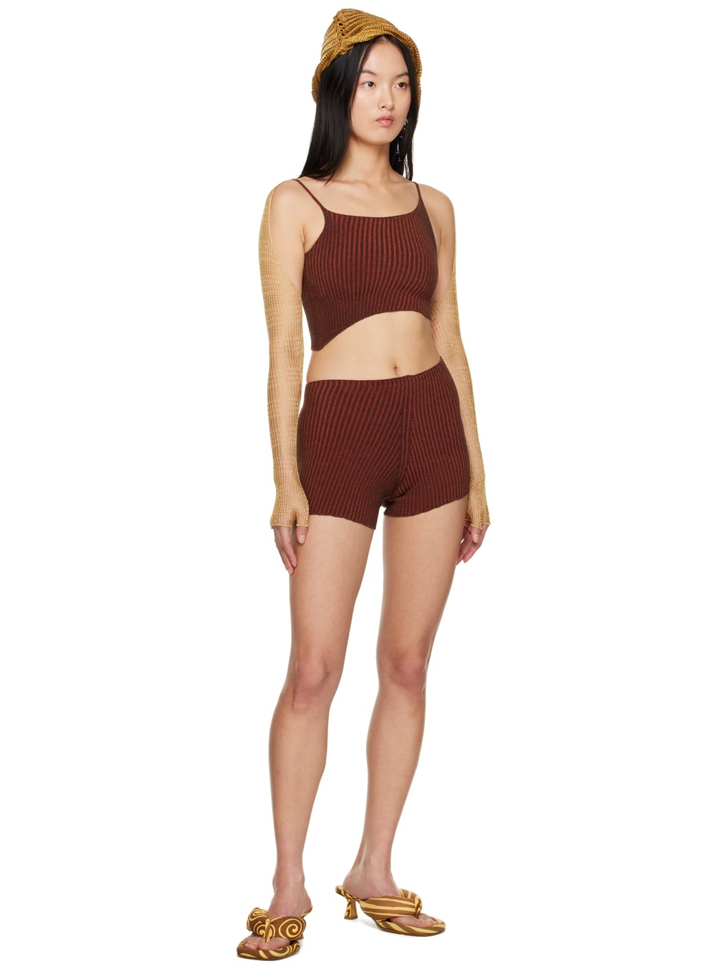 SSENSE Exclusive Orange & Brown Tank Top - 5