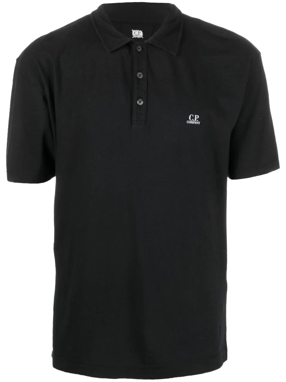 logo-patch polo shirt - 1