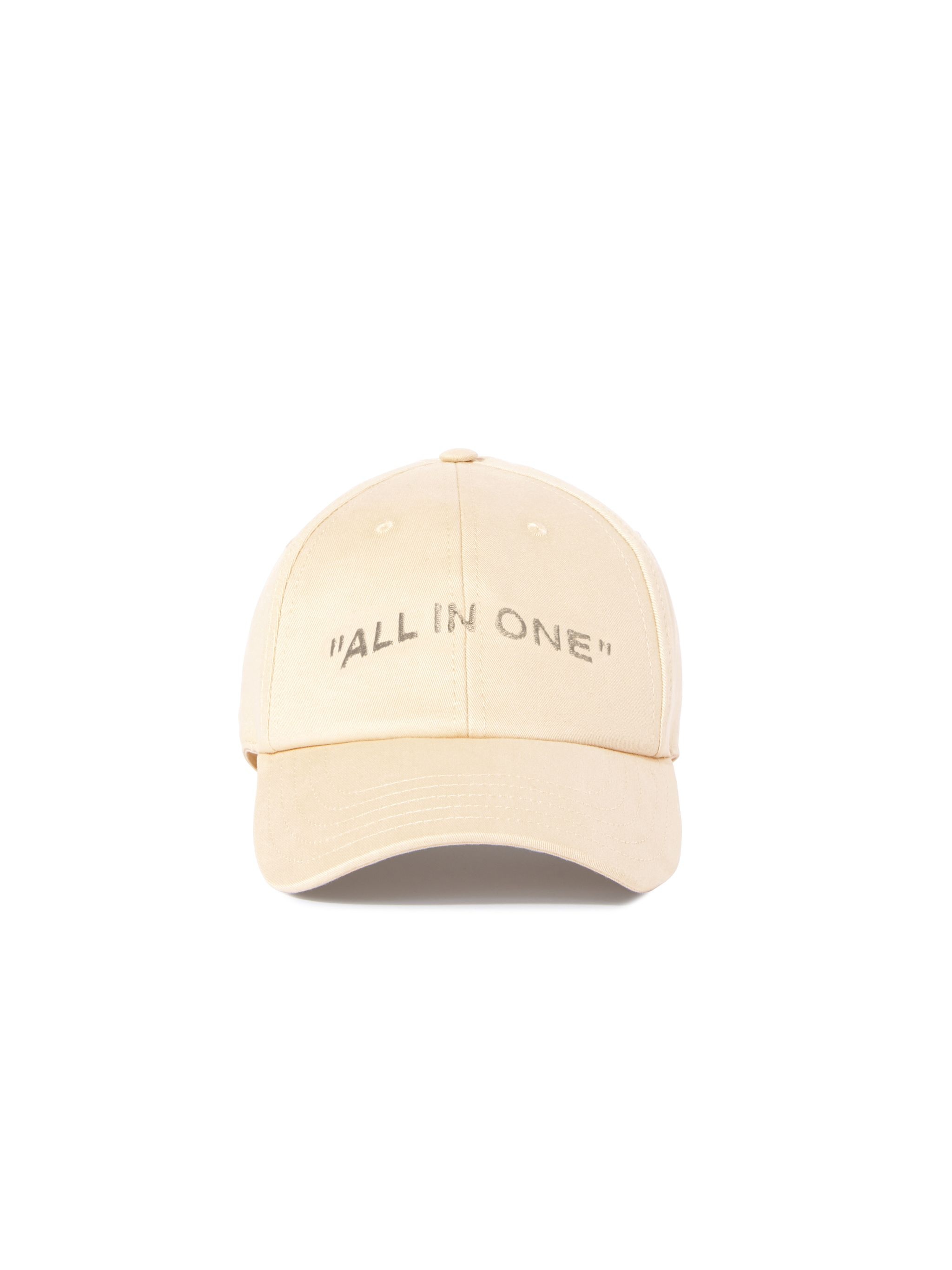 Beige "all In One" Golf Cap - 1