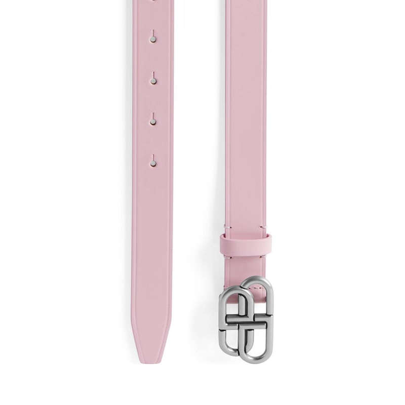 Women's Bb Thin Belt in Pink 1