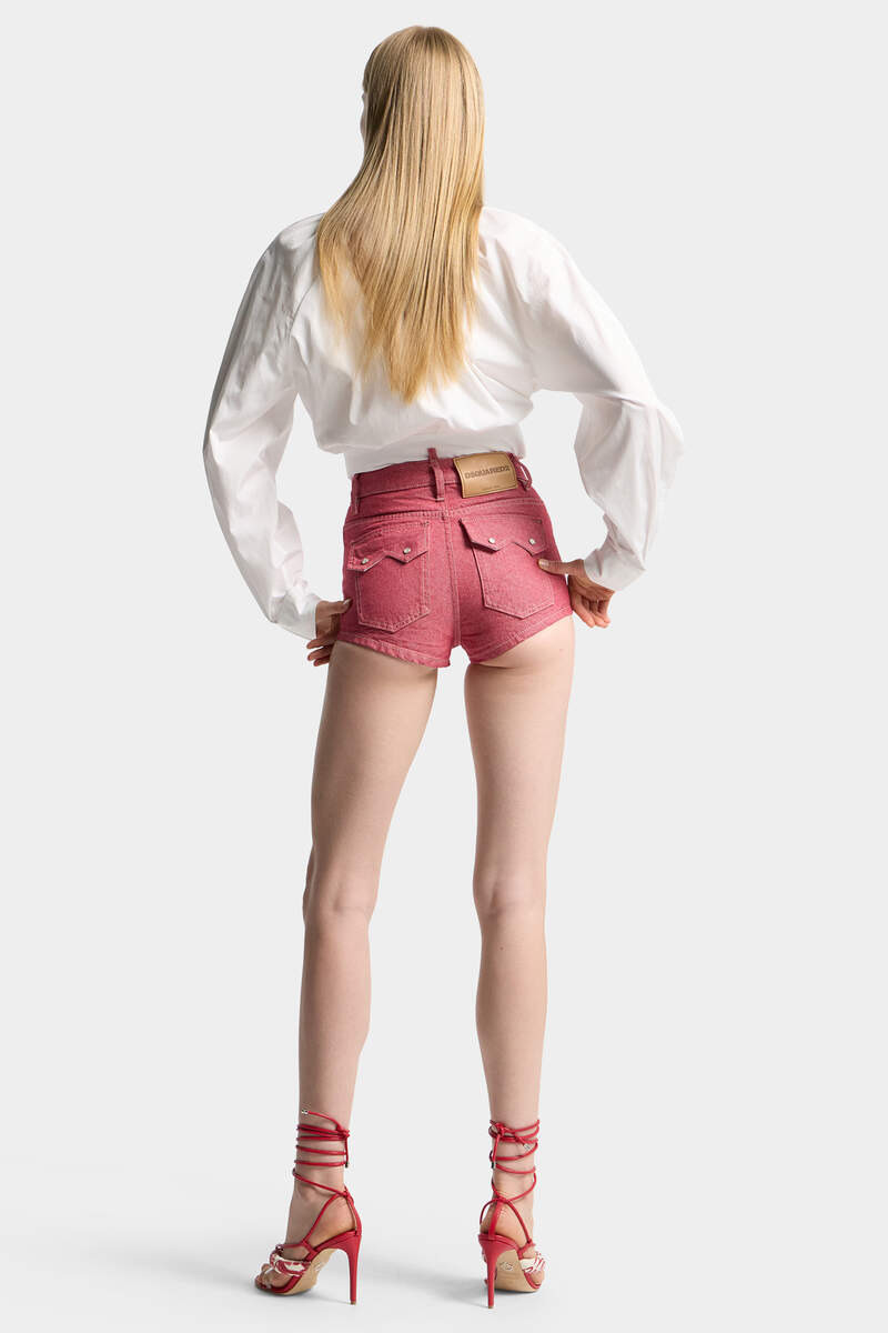 OXFORD DENIM HIGH WAIST HOT PANTS 4