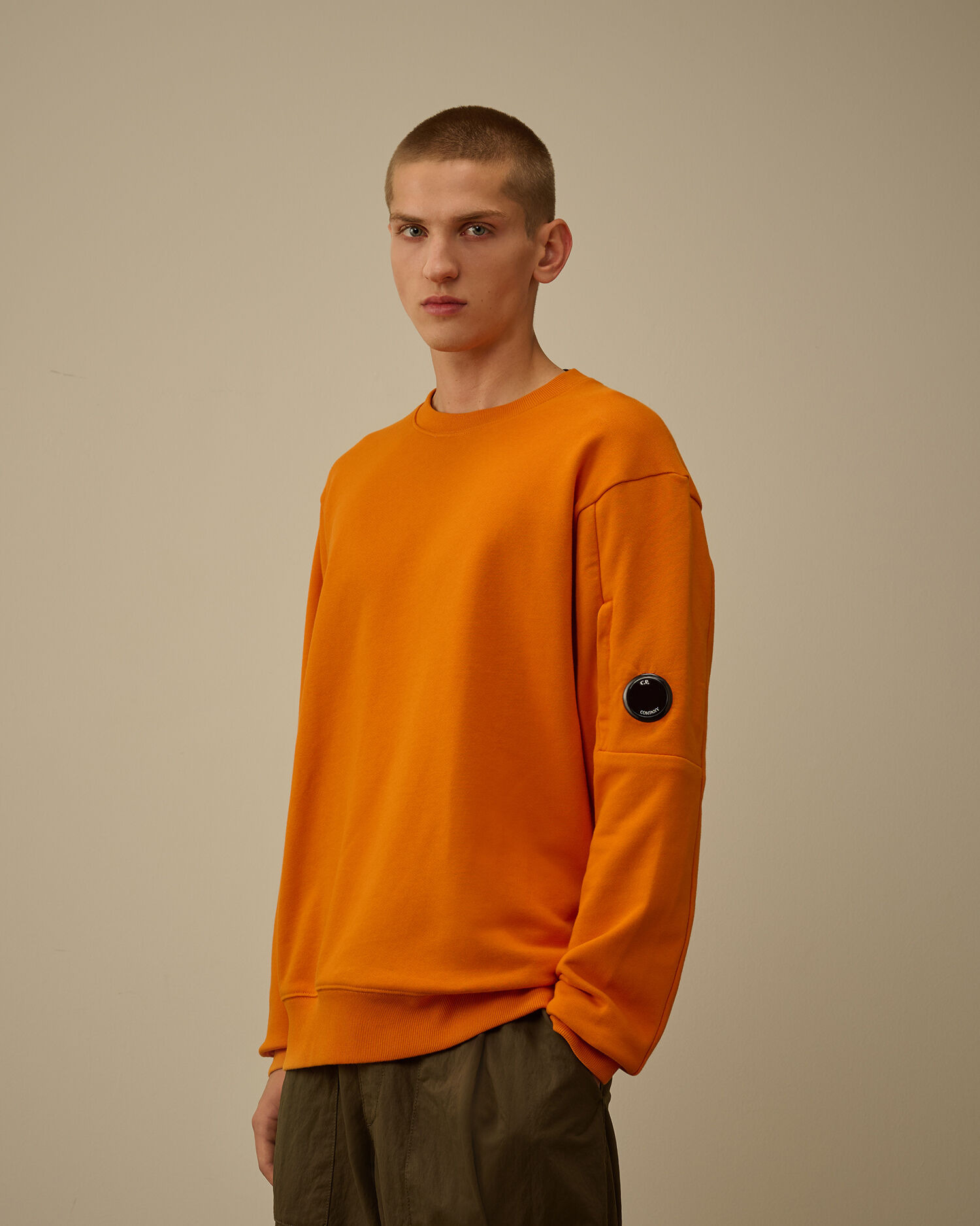 Diagonal Raised Fleece Crewneck Lens Sweatshirt - 3
