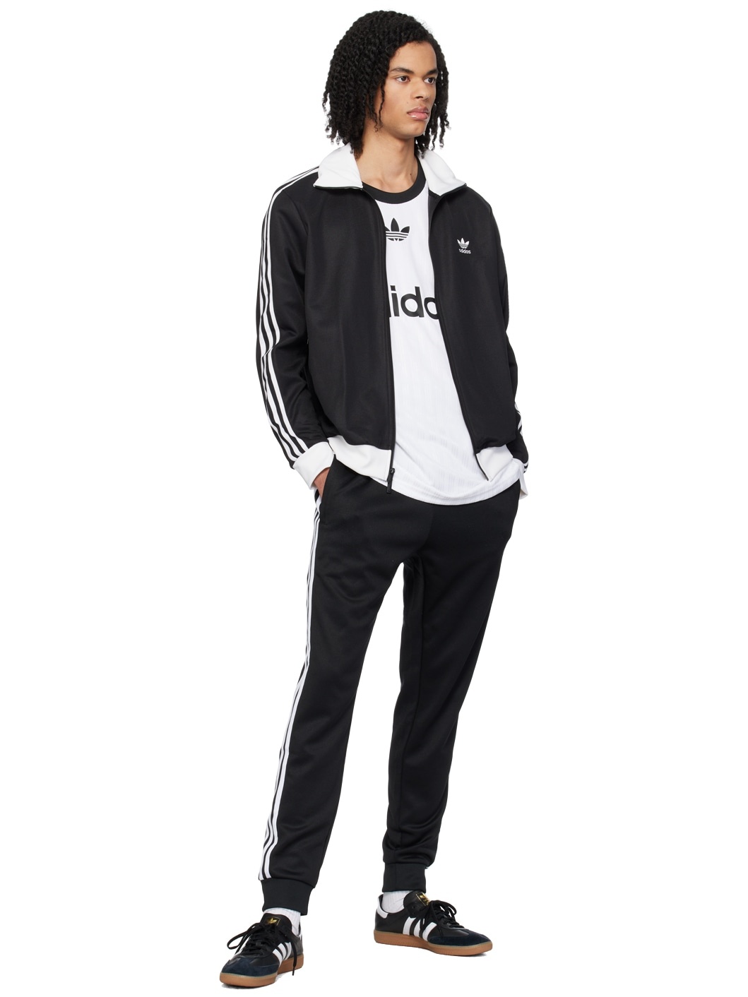 Black 3-Stripe Sweatpants - 4