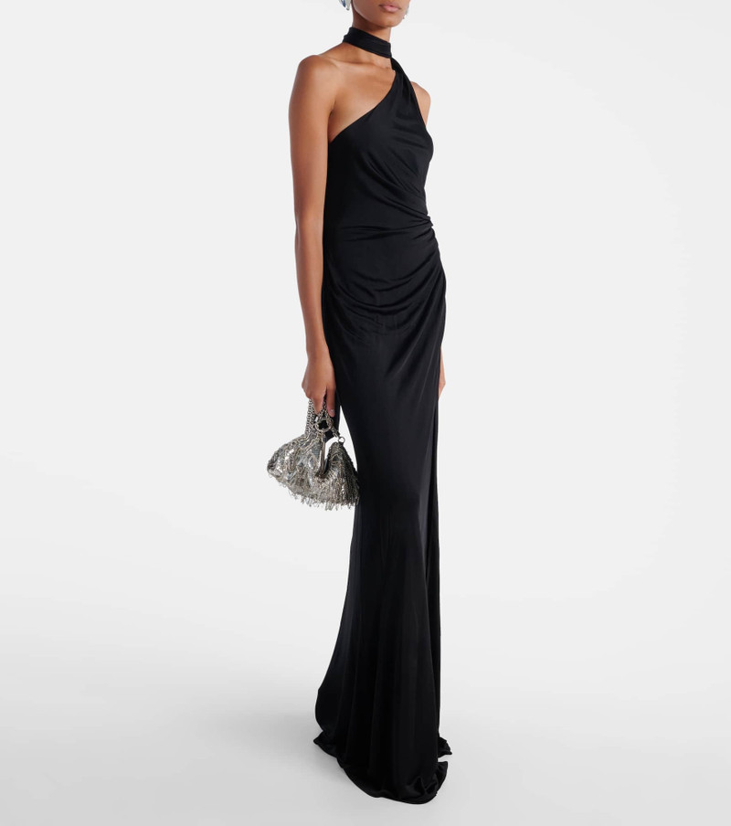 JIMMY CHOO Callie Mini sequined satin clutch outlook