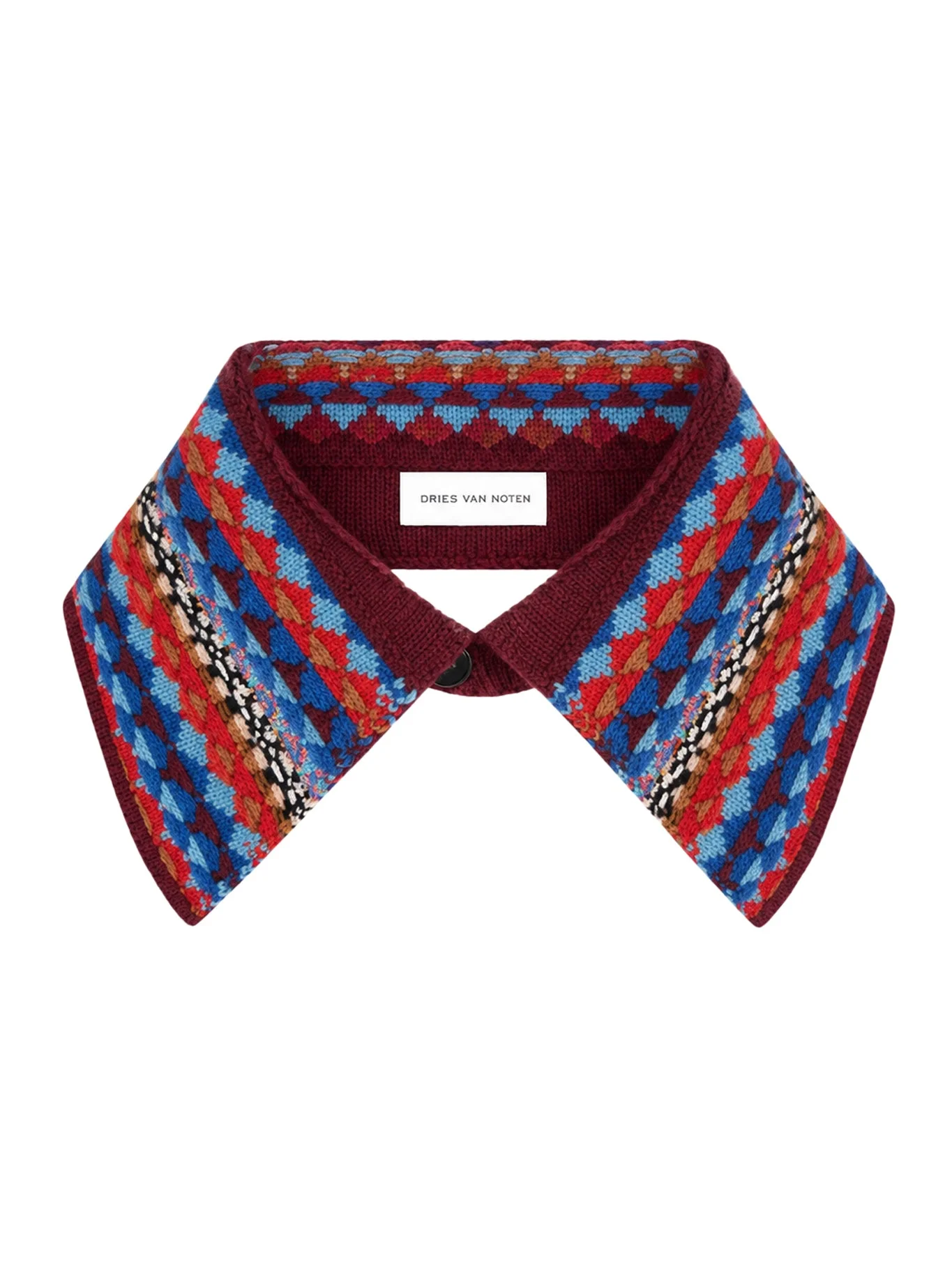 JACQUARD WOOL COLLAR - 1